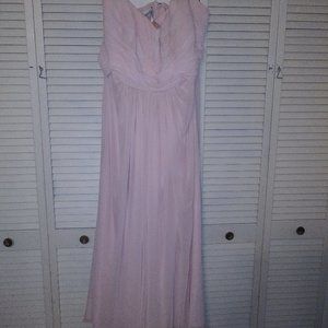 Petal Pink Long Chiffon Sweetheart Gown